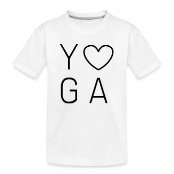J'aime le yoga - T-shirt bio Premium Enfant - blanc - Devant