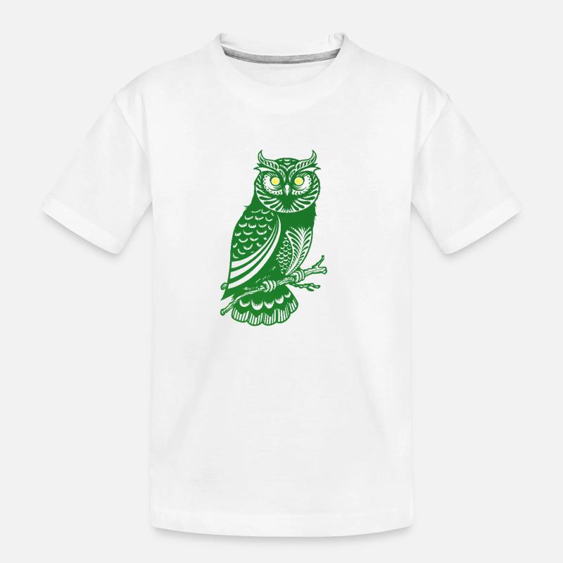 Waldeule - Kinder Premium Bio T-Shirt - Weiß