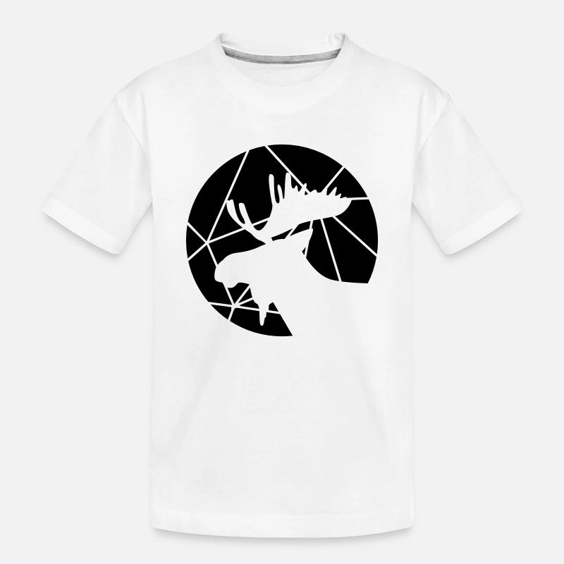 Moose grid pattern - Kids' Premium Organic T-Shirt - white