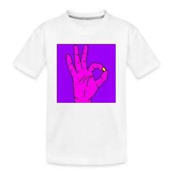 ok pourpre - T-shirt bio Premium Enfant - blanc - Devant
