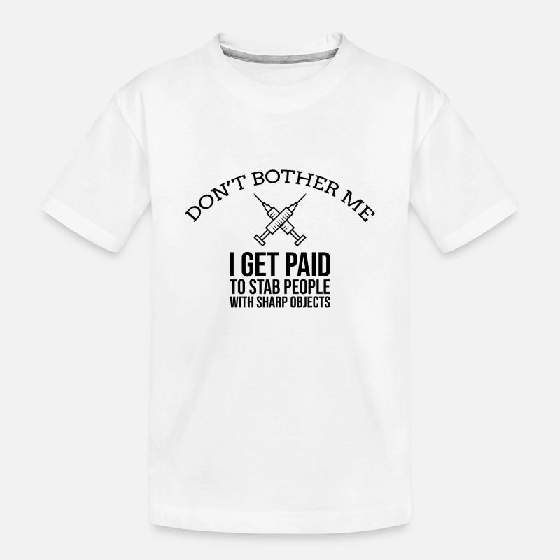 Krankenschwester Spritze - Kinder Premium Bio T-Shirt - Weiß