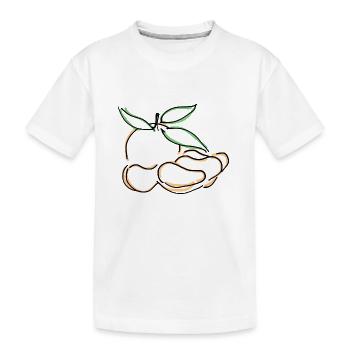 Mandarine - Kinder Premium Bio T-Shirt - Weiß - Vorne