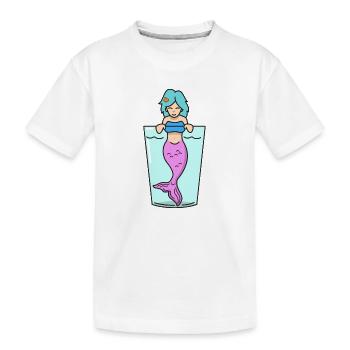 Sirène en verre cadeau sirène mythique créature mer - T-shirt bio Premium Enfant - blanc - Devant