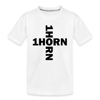 Einhorn gekreuzt - Kinder Premium Bio T-Shirt - Weiß - Vorne