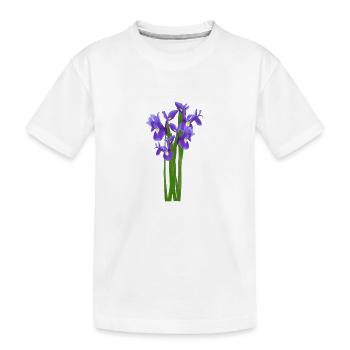 Fleurs Printemps Iris iris - Idée de cadeau - T-shirt bio Premium Enfant - blanc - Devant