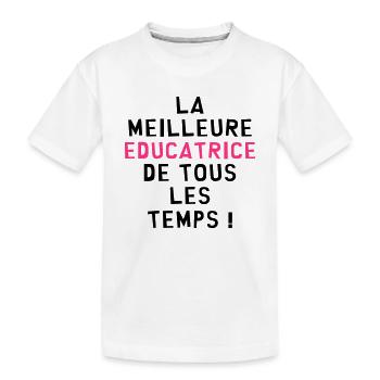 Education / Educateur / Educatrice / Ecole / Prof - T-shirt bio Premium Enfant - blanc - Devant