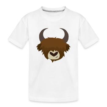 Süße Tiere Coole Yak tibetische lustiges Geschenk - Kinder Premium Bio T-Shirt - Weiß - Vorne