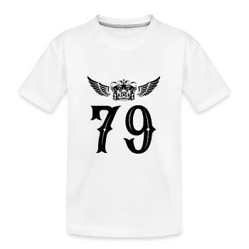 79 Zahl Krone - Kinder Premium Bio T-Shirt - Weiß - Vorne