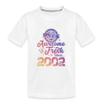 2002 awesome fresh - Kids' Premium Organic T-Shirt - white - Front