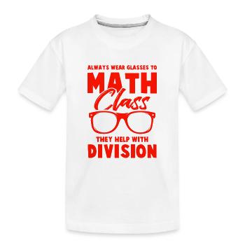 cours de mathématiques - T-shirt bio Premium Enfant - blanc - Devant