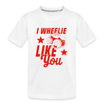 roue de camion - T-shirt bio Premium Enfant - blanc - Devant