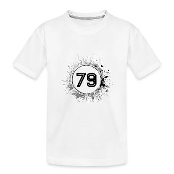 79 Nombre d’objets blob - T-shirt bio Premium Enfant - blanc - Devant