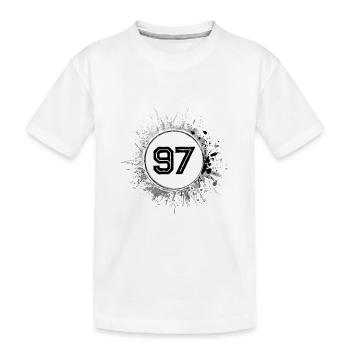 97 Nombre d’objets blob - T-shirt bio Premium Enfant - blanc - Devant