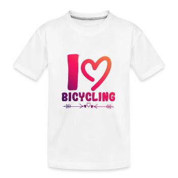 J’adore faire du vélo - T-shirt bio Premium Enfant - blanc - Devant