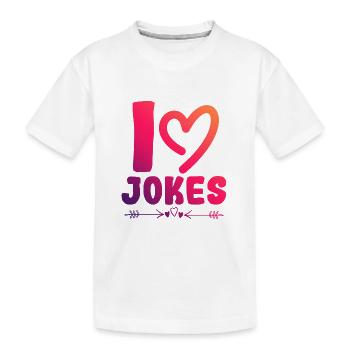 J’adore les blagues - T-shirt bio Premium Enfant - blanc - Devant