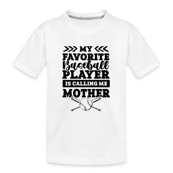Baseball Mother - Kids' Premium Organic T-Shirt - white - Front