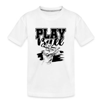 Baseball Sports - Kids' Premium Organic T-Shirt - white - Front