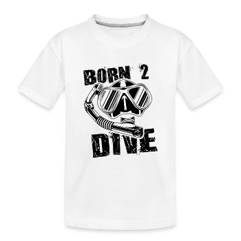 Born to dive - Kids' Premium Organic T-Shirt - white - Front