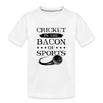 cricket bacon - Kinder Premium Bio T-Shirt - Weiß - Vorne