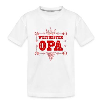 Weltbester Opa - Kinder Premium Bio T-Shirt - Weiß - Vorne
