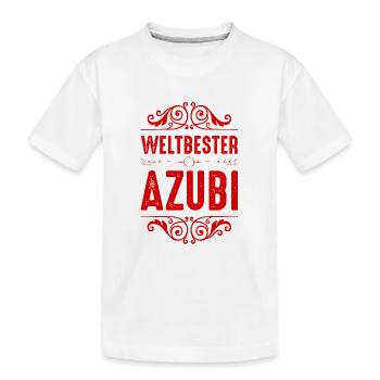 Premium Azubi - Kinder Premium Bio T-Shirt - Weiß - Vorne