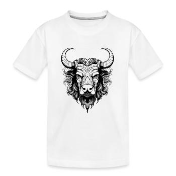 Taureau Tête Taureau Symbole Taureau - T-shirt bio Premium Enfant - blanc - Devant