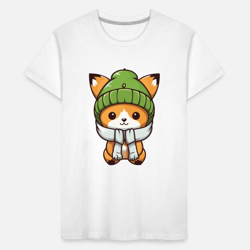 Fox Winter Comic Kids' Premium Organic T-Shirt