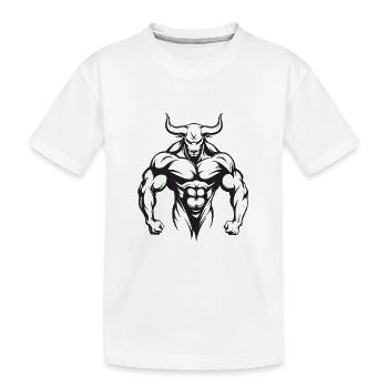 Bull Taurus Muscles Workout Gym - T-shirt bio Premium Enfant - blanc - Devant
