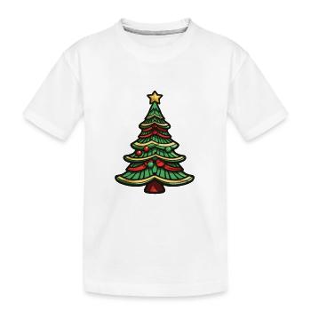 Arbre de Noël Noël - T-shirt bio Premium Enfant - blanc - Devant