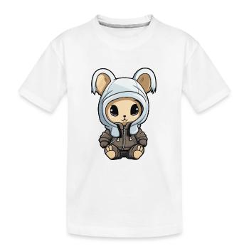 Bande dessinée de bébé animal lapin - T-shirt bio Premium Enfant - blanc - Devant