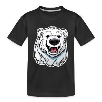 Ours polaire / Animal / Norpol / hiver / enfantin / mignon - T-shirt bio Premium Enfant - noir - Devant