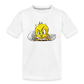 Böses Küken - Kinder Premium Bio T-Shirt - Weiß - Vorne