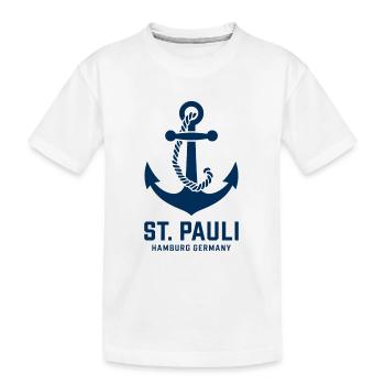 St. Pauli Hamburg Anker Reeperbahn - T-shirt bio Premium Enfant - blanc - Devant