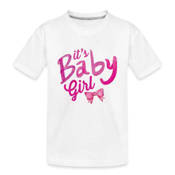 idée de cadeau naissance bébé enfant né naissance - T-shirt bio Premium Enfant - blanc - Devant