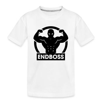 Endboss Bodybuilder - Kinder Premium Bio T-Shirt - Weiß - Vorne