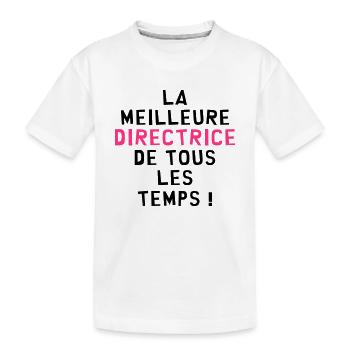 Chef / Directrice / Directeur / Manager / Patron - T-shirt bio Premium Enfant - blanc - Devant