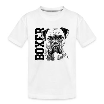 Boxer Chien Boxer Allemand - T-shirt bio Premium Enfant - blanc - Devant