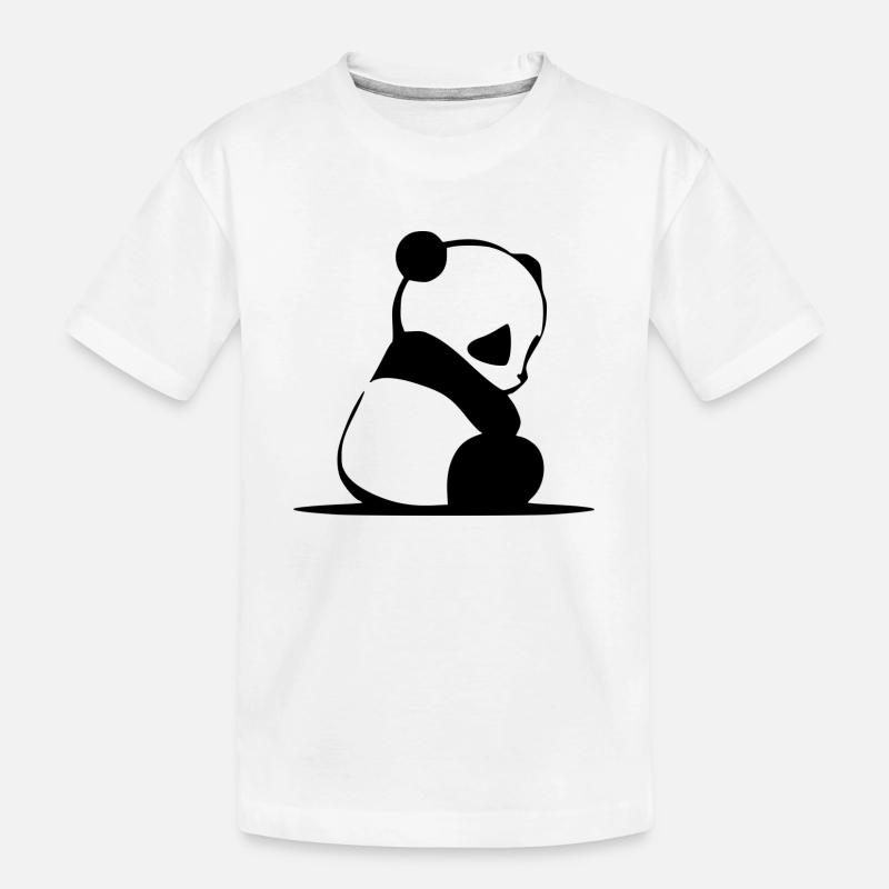 Panda - Kinder Premium Bio T-Shirt - Weiß