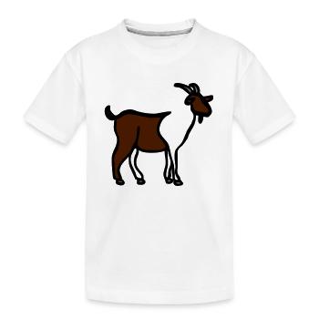 Goat - Line Art - Choose your color - Kinder Premium Bio T-Shirt - Weiß - Vorne