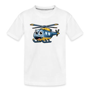 Funny helicopter for kids - Kids' Premium Organic T-Shirt - white - Front