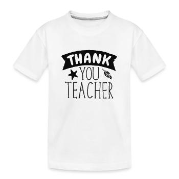 Merci cadeau de professeur avec bannière - T-shirt bio Premium Enfant - blanc - Devant