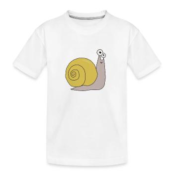 Escargot drôle doux escargots doux pour les amis des animaux - T-shirt bio Premium Enfant - blanc - Devant