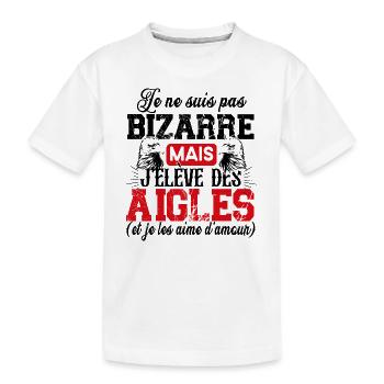 Aigle Faucon Cadeau Fauconnier Chasseur Humour - T-shirt bio Premium Enfant - blanc - Devant