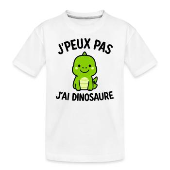 J’peux pas, j’ai dinosaure mignon Kawaii - T-shirt bio Premium Enfant - blanc - Devant