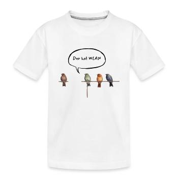 Vögel Lustig fliegen Wifi - Deutsch - Kinder Premium Bio T-Shirt - Weiß - Vorne