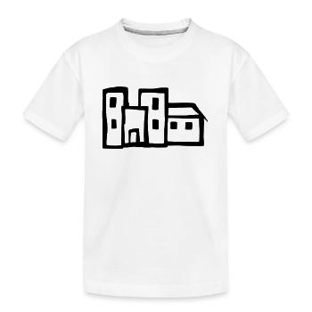 Houses - city - Kids' Premium Organic T-Shirt - white - Front