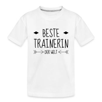Coach / Coaching / Trainer / Sport - Kinder Premium Bio T-Shirt - Weiß - Vorne