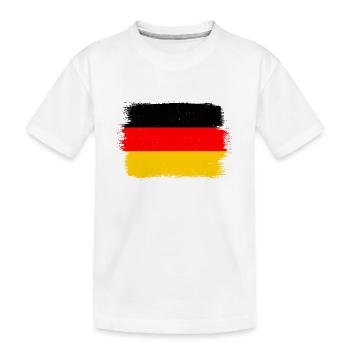 Drapeau allemand Drapeau allemand Utilisé Look Home - T-shirt bio Premium Enfant - blanc - Devant