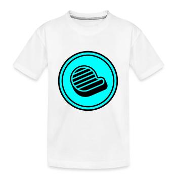 Meat steak symbol - Kids' Premium Organic T-Shirt - white - Front