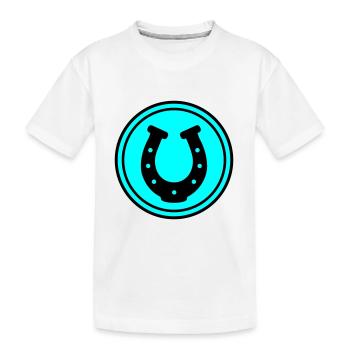 Icône en fer à cheval - T-shirt bio Premium Enfant - blanc - Devant